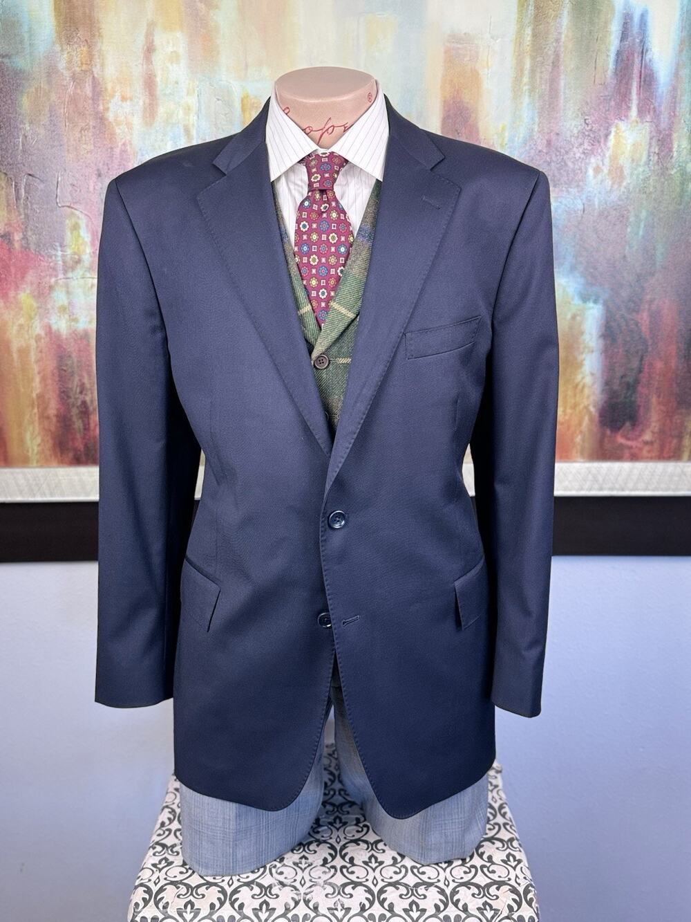 Brooks Brothers 1818 Mens Navy Blazer 44R Made in Italy Regent Cut